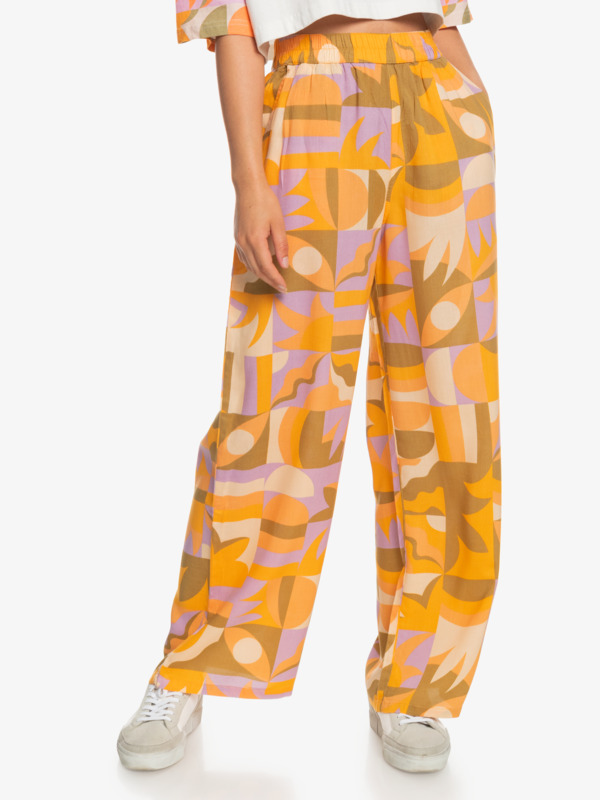 Quiksilver Womens Print Room Elasticized Wide Leg Pants