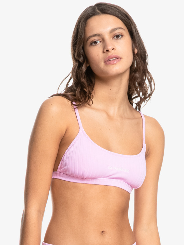 Quiksilver Womens Logo Scoop Bralette Bikini Top