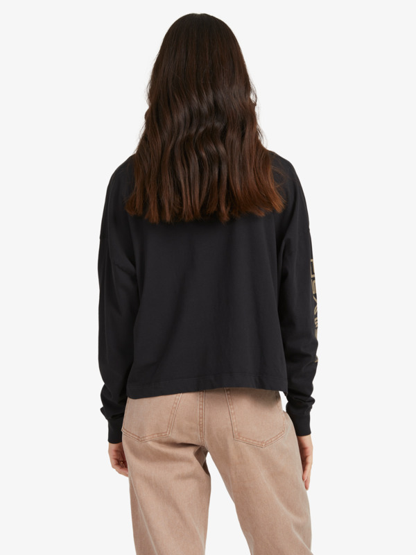 Quiksilver Womens Oversized Crop Organic Long Sleeve T-Shirt