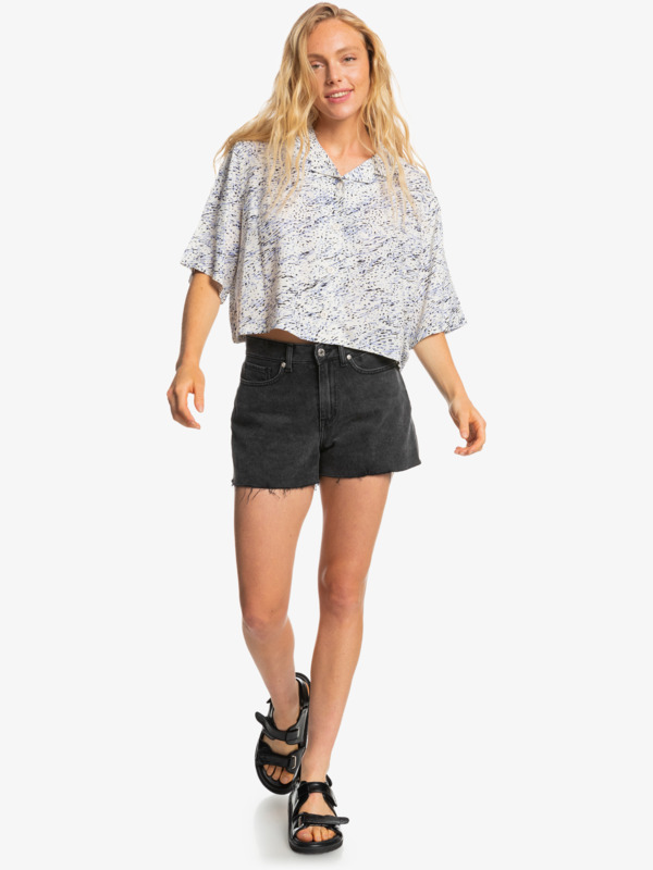 Quiksilver Womens Wild Nature Cropped Short Sleeve Shirt