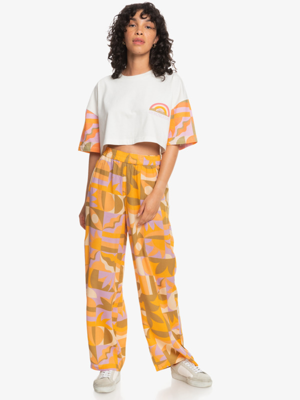 Quiksilver Womens Print Room Elasticized Wide Leg Pants