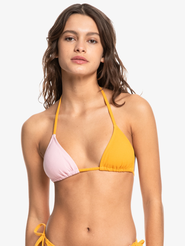 Quiksilver Womens Colorblock Slide Triangle Bikini Top
