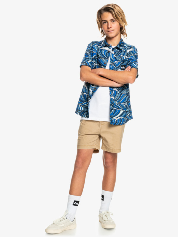 Boy's 8-16 Wavy Wavy Short Sleeve Shirt