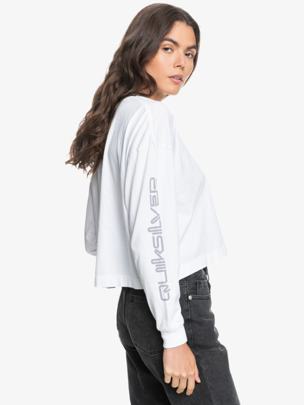 Quiksilver Womens Oversized Crop Organic Long Sleeve T-Shirt