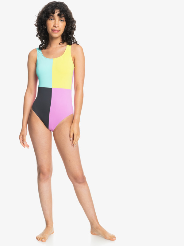Quiksilver Womens Color Block One-Piece Swimsuit