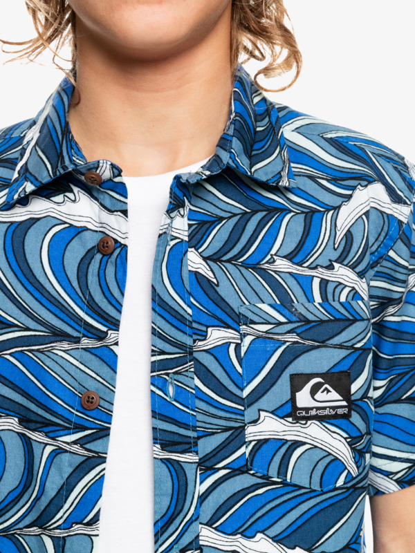 Boy's 8-16 Wavy Wavy Short Sleeve Shirt