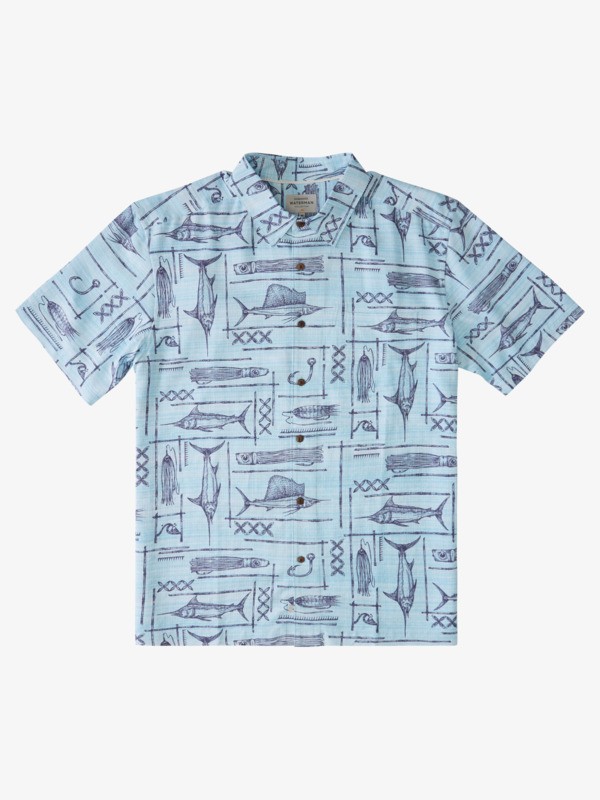 Waterman Blue Water Fish Short Sleeve Shirt