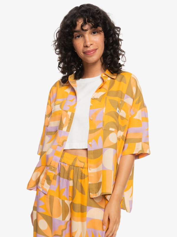 Quiksilver Womens Seventies Soul Short Sleeve Shirt
