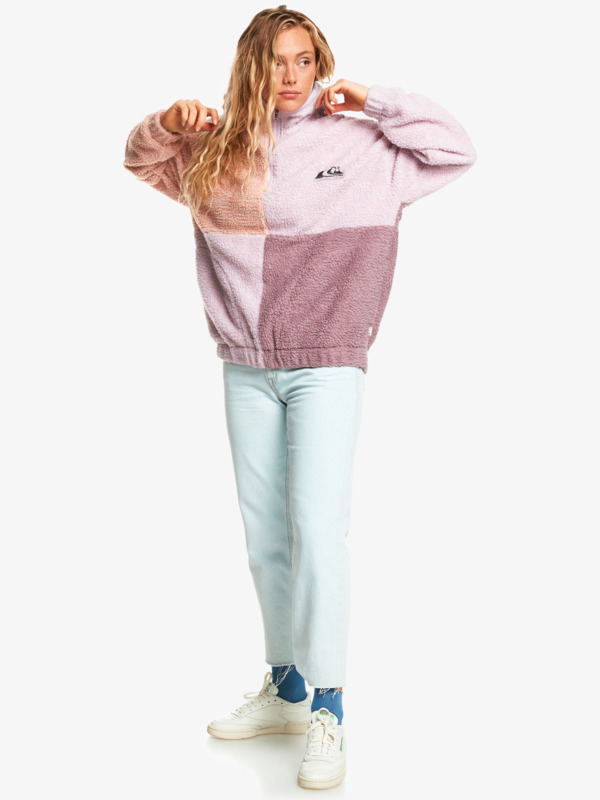 Quiksilver Womens Jumping High Quarter-Zip Fleece Pullover