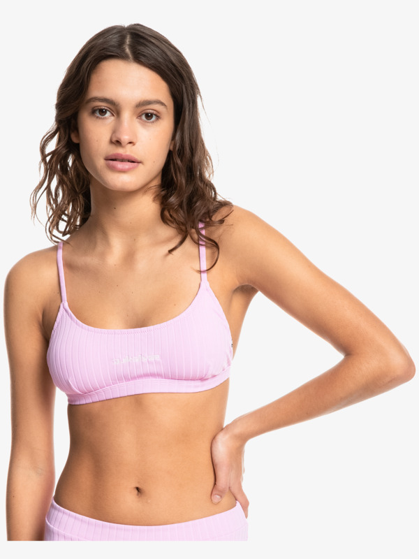 Quiksilver Womens Logo Scoop Bralette Bikini Top