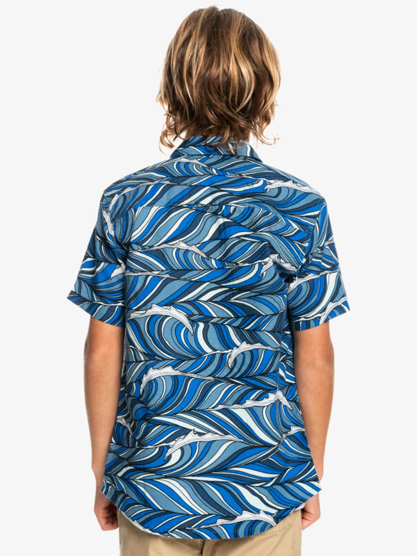 Boy's 8-16 Wavy Wavy Short Sleeve Shirt