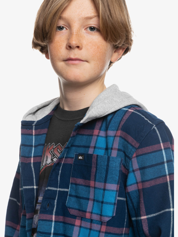 Boy's 8-16 Halidon Hooded Flannel Shirt