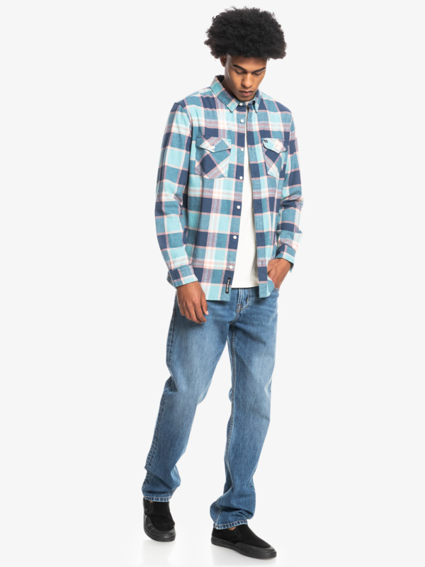 Baro Stretch Long Sleeve Flannel Shirt