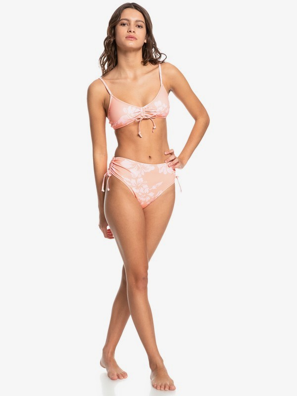 Quiksilver Womens High Waist Ruched Side Bikini Bottoms