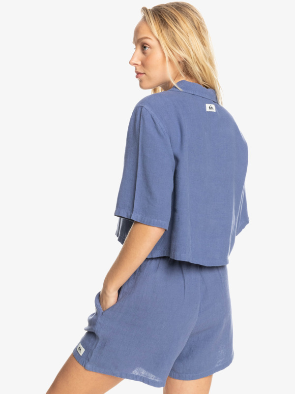 Quiksilver Womens Happy Camper Elasticized Linen Shorts