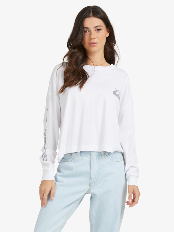 Quiksilver Womens Oversized Crop Organic Long Sleeve T-Shirt