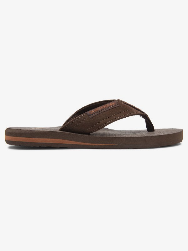 Boy's 8-16 Carving Suede Sandals