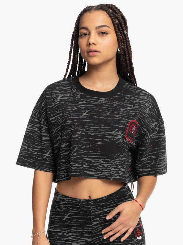 Quiksilver x Stranger Things Women's Upside Down Cropped T-Shirt