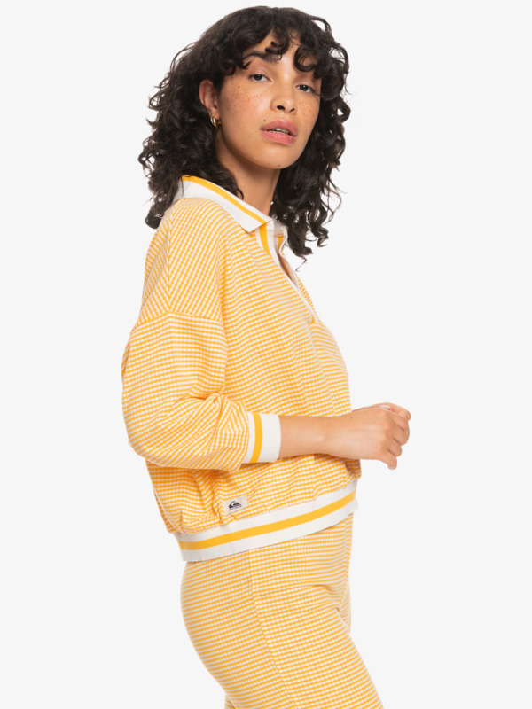 Quiksilver Womens Seventies Mind Long Sleeve Polo Shirt