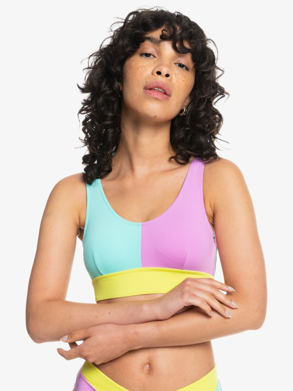 Quiksilver Womens Color Block Bandeau Bikini Top