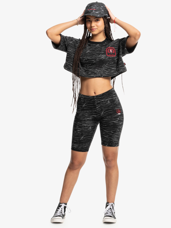 Quiksilver x Stranger Things Women's Upside Down Cropped T-Shirt