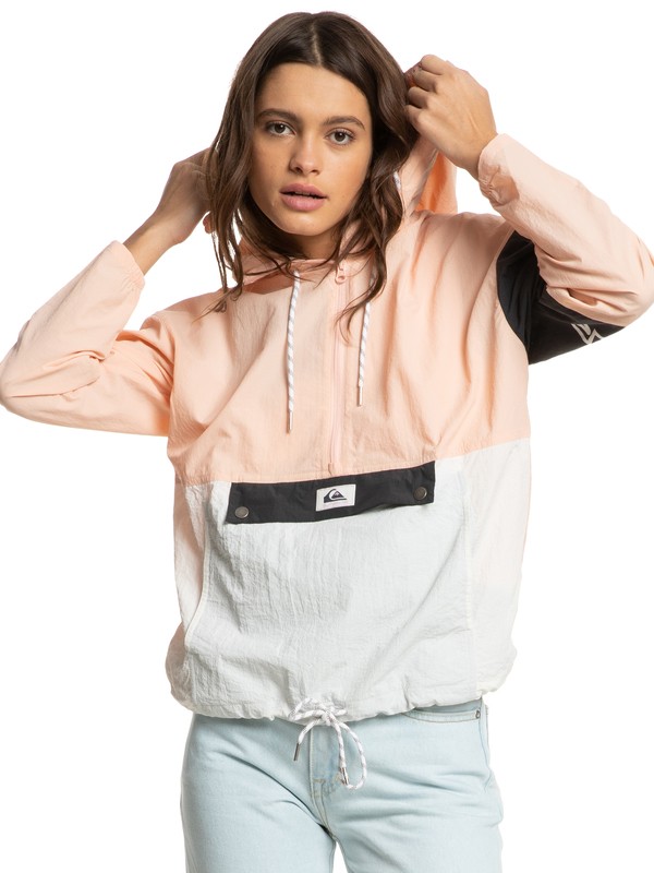 Quiksilver Womens Fun Side Project Packable Half-Zip Popover Jacket