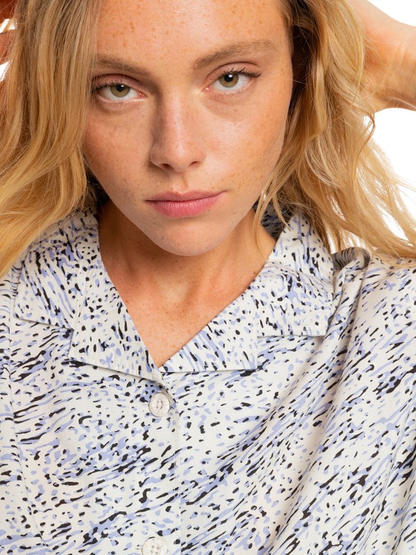 Quiksilver Womens Wild Nature Cropped Short Sleeve Shirt