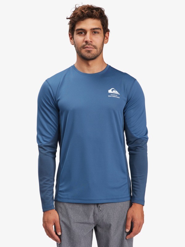 Waterman Bamboo Check Long Sleeve UPF 50 Surf Tee