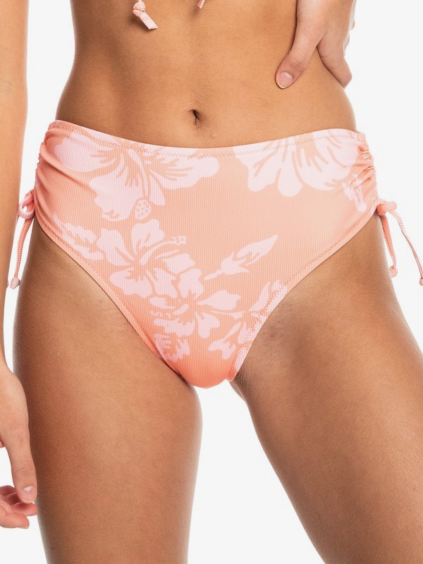 Quiksilver Womens High Waist Ruched Side Bikini Bottoms