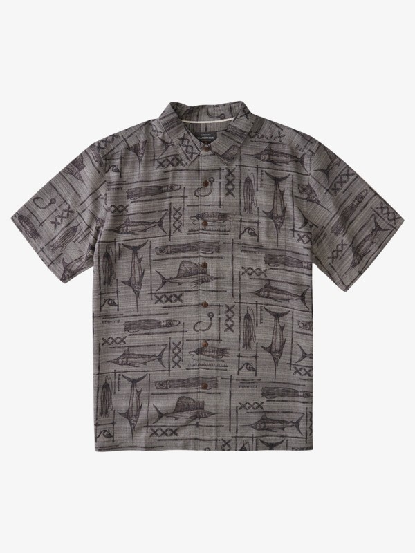 Waterman Blue Water Fish Short Sleeve Shirt