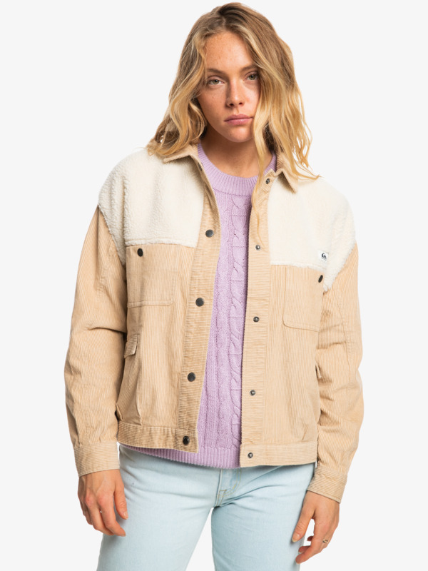 Quiksilver Womens Amber Field Corduroy Trucker Jacket