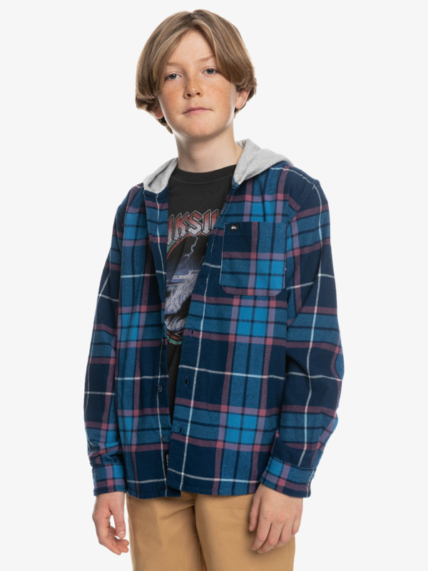 Boy's 8-16 Halidon Hooded Flannel Shirt