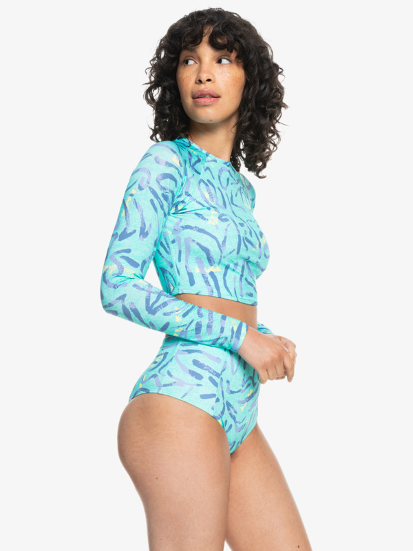 Quiksilver Womens Long Sleeve Crop Bikini Top