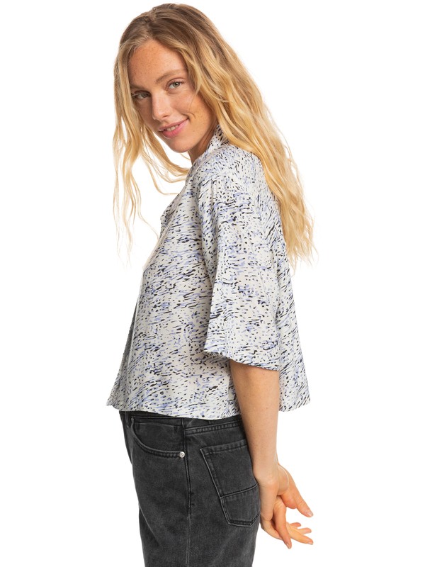 Quiksilver Womens Wild Nature Cropped Short Sleeve Shirt