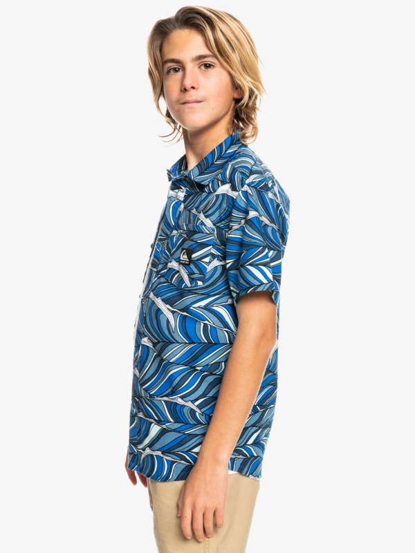 Boy's 8-16 Wavy Wavy Short Sleeve Shirt