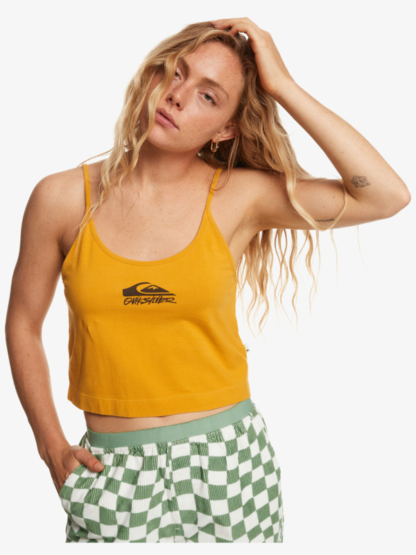 Quiksilver Womens Thin Strap Cropped Tank Top