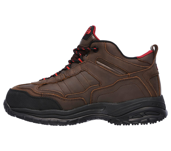 Skechers Men Work: Relaxed Fit Soft Stride - Gilbe Comp Toe Dark Brown