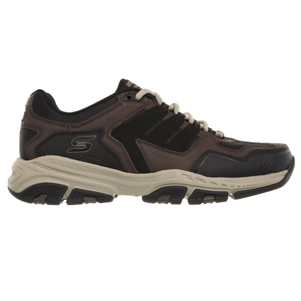 Skechers Men Extra Wide Fit (4E) Shoes - Cross Court TR Brown/Black