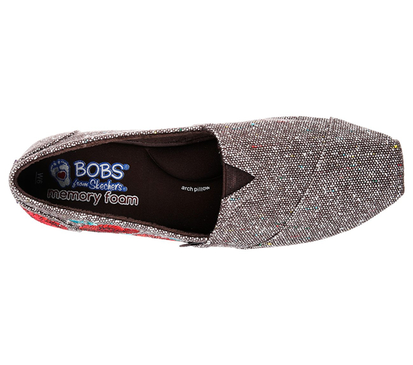 Skechers Women Bobs Plush - City Festival Brown/Red