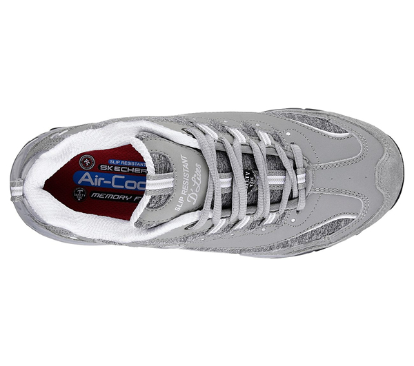 Skechers Women Work: D'Lites - Pooler Alloy Toe Gray