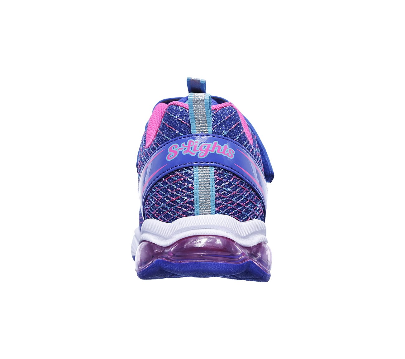 Skechers Girls S Lights: Glimmer Lites Blue/Neon Pink
