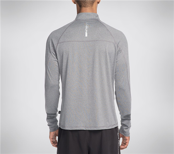 Skechers Men Flash Quarter Zip Sweat Shirt Charcoal