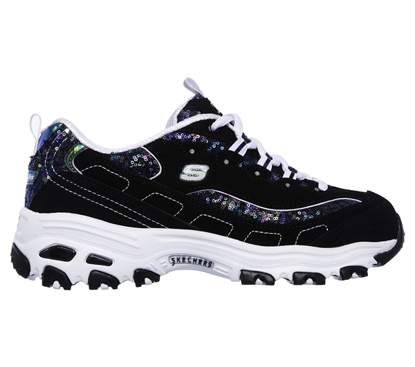Skechers Women D'Lites - Fame Fortune Black/White