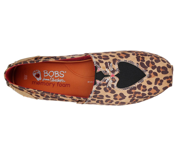 Skechers Women Bobs Plush - Catnip Cuddle Leopard