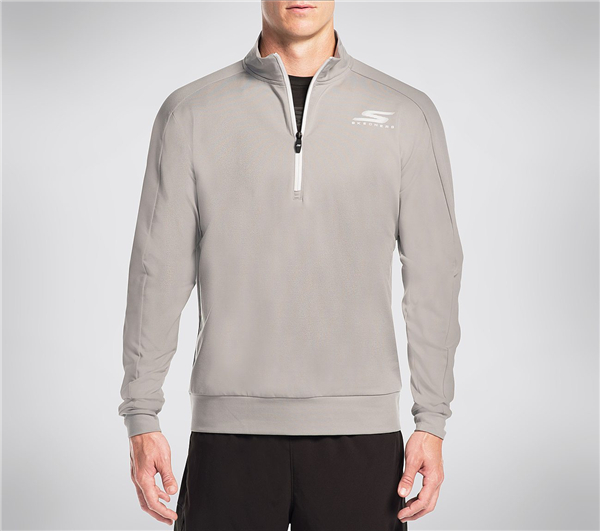 Skechers Men GO Golf Pinehurst / Zip Pullover Shirt Gray