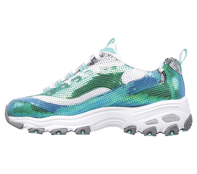 Skechers Women D'Lites - Made to Shine White/Blue