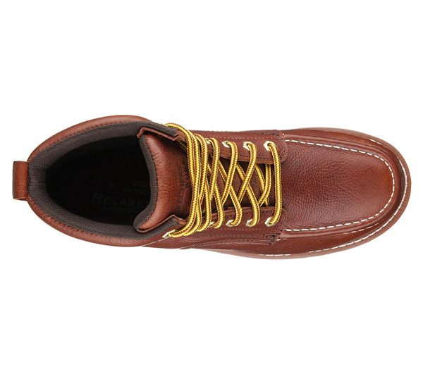 Skechers Men Work: Relaxed Fit Pettus - Grafford Red/Brown