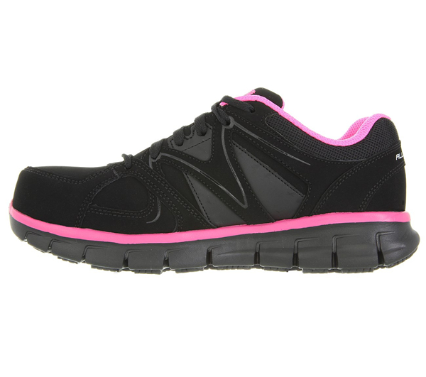 Skechers Women Work: Synergy - Sandlot Alloy Toe Black/Pink