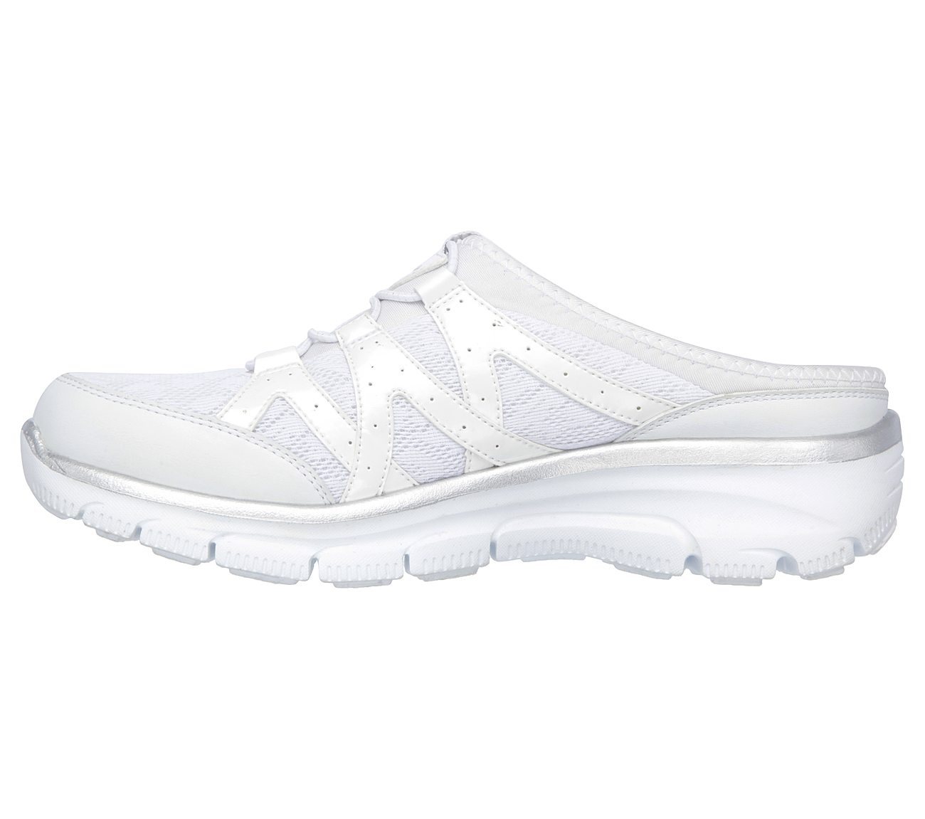 Skechers Women Relaxed Fit: Easy Going - Repute White/Sliver
