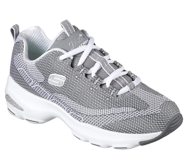 Skechers Women D'Lites Ultra Gray/White